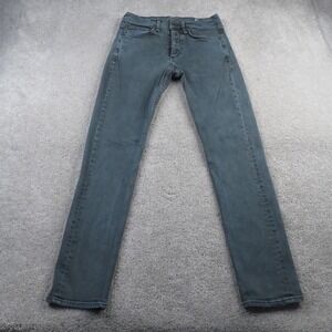 Rag and Bone Jeans Mens 30x32 Grey Fit 2 Slim Low Rise Button Fly Denim